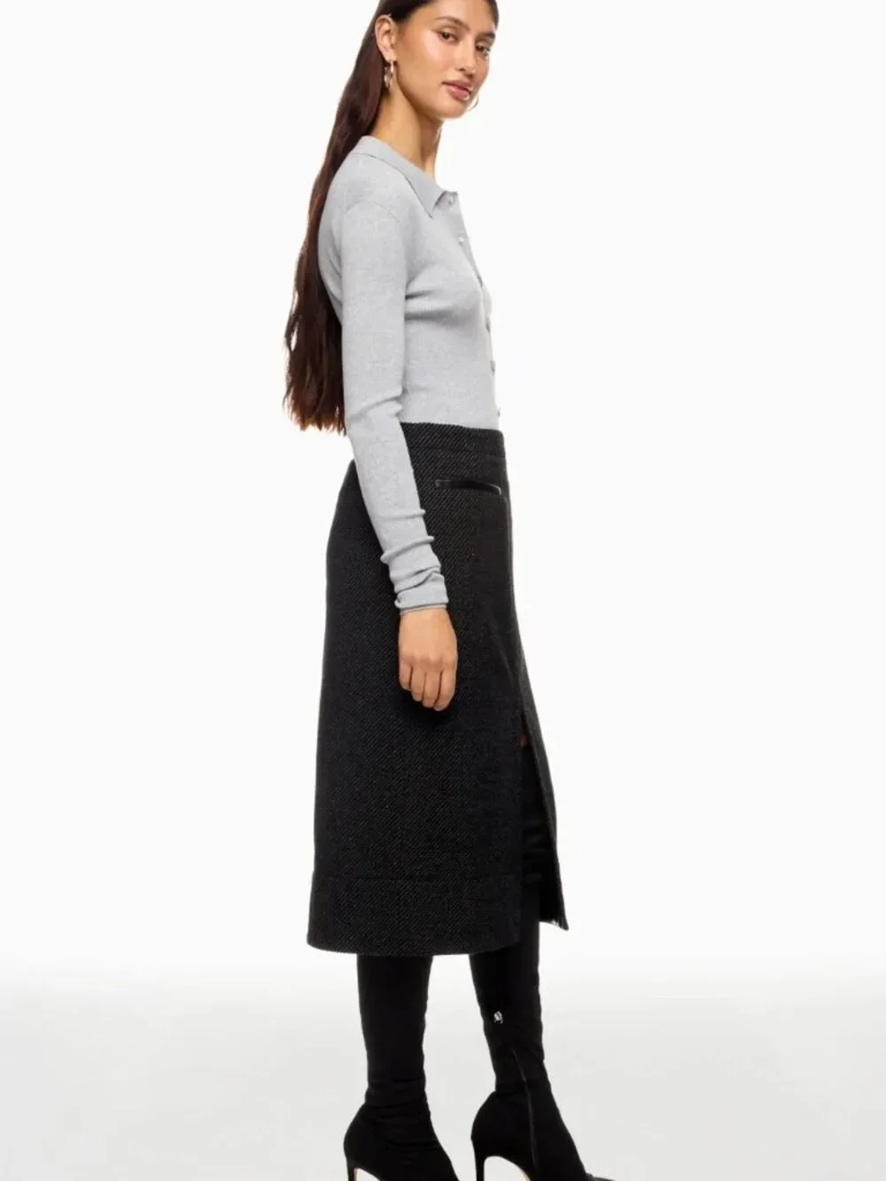 MICHAEL KORS Grey Collared Polo Sweater Size XXL MSRP $295